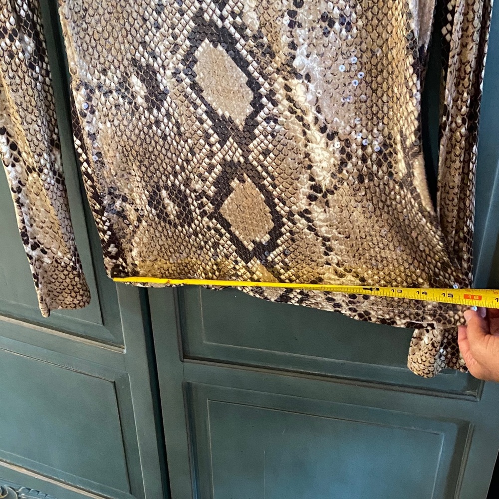 Michael Kors Beige and Brown Snakeskin Top - Picture 5 of 8